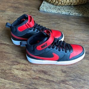 Nike Court Borough Mid 2 (GS) shoes - black & red